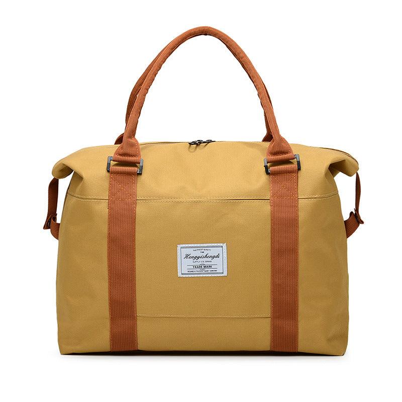 Colorblock Duffle Bag with Large Capacity and Zipper Closure