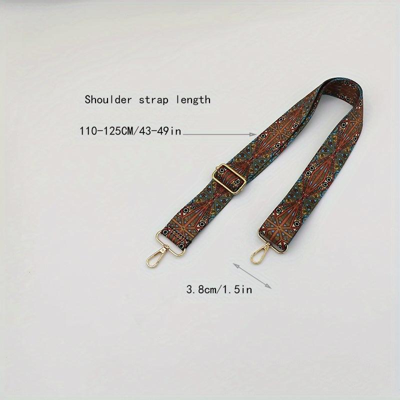 Adjustable Floral Embroidery Shoulder Strap Bag Accessory