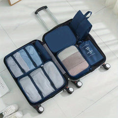 7PCS Travel Clothes Storage Bag Luggage Packing Cube Shoes Organizer