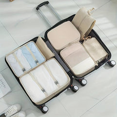 7PCS Travel Clothes Storage Bag Luggage Packing Cube Shoes Organizer