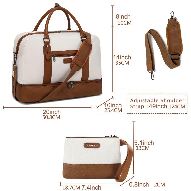 Women's Lightweight Duffle Bag Large Capacity Polyester Weekender Bag