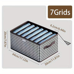 Houndstooth Luggage Storage Bag With Lid