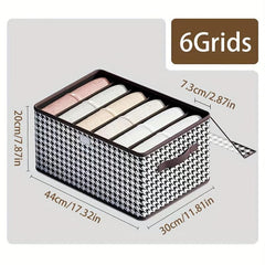 Houndstooth Luggage Storage Bag With Lid