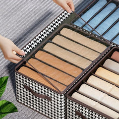 Houndstooth Luggage Storage Bag With Lid