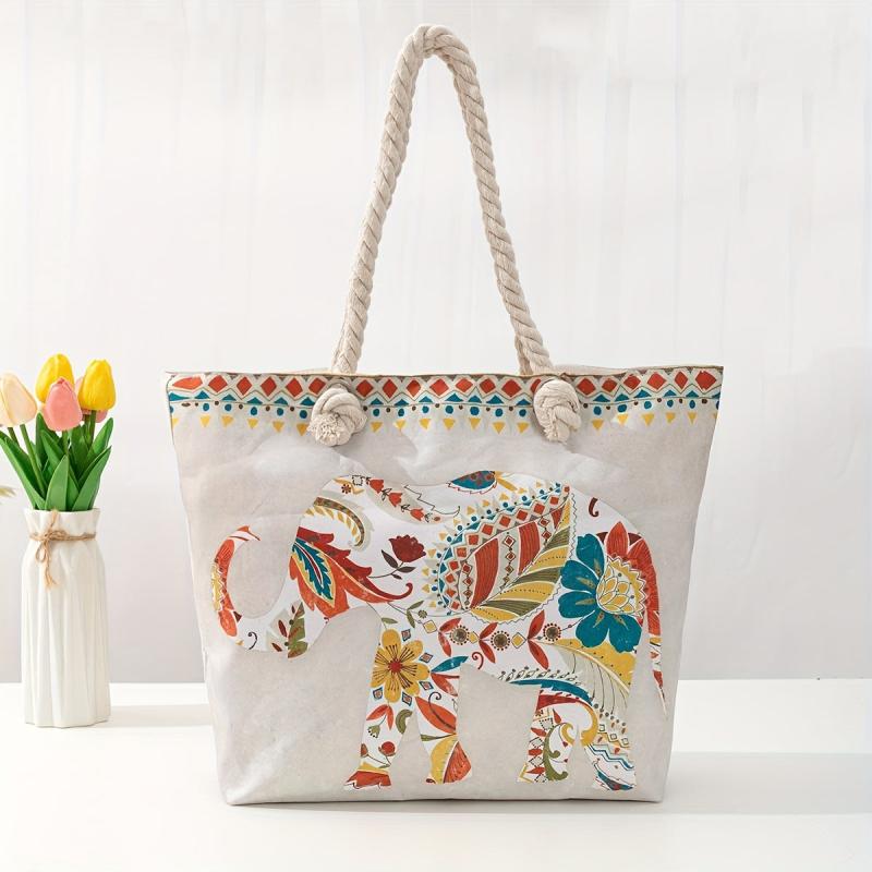Ethnic Style Beach Bag Single Shoulder Canvas Bag