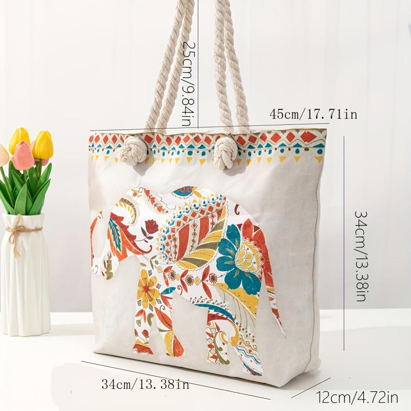 Ethnic Style Beach Bag Single Shoulder Canvas Bag