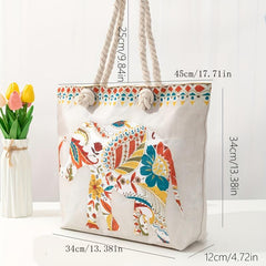 Ethnic Style Beach Bag Single Shoulder Canvas Bag