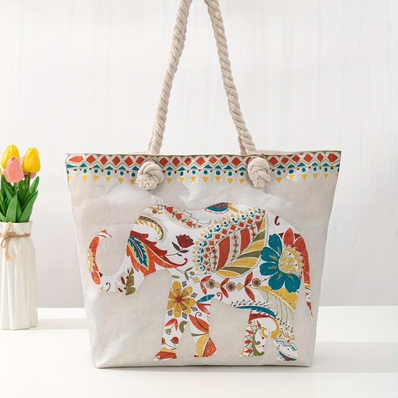 Ethnic Style Beach Bag Single Shoulder Canvas Bag