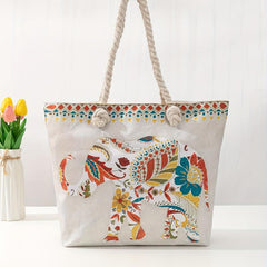 Ethnic Style Beach Bag Single Shoulder Canvas Bag