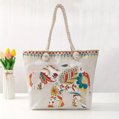 Ethnic Style Beach Bag Single Shoulder Canvas Bag