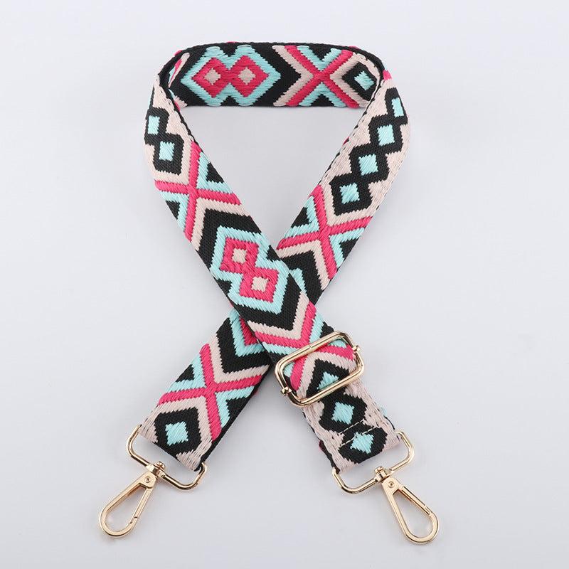 Adjustable Ethnic Style Nylon Bag Shoulder Purse Chain Strap Handbag