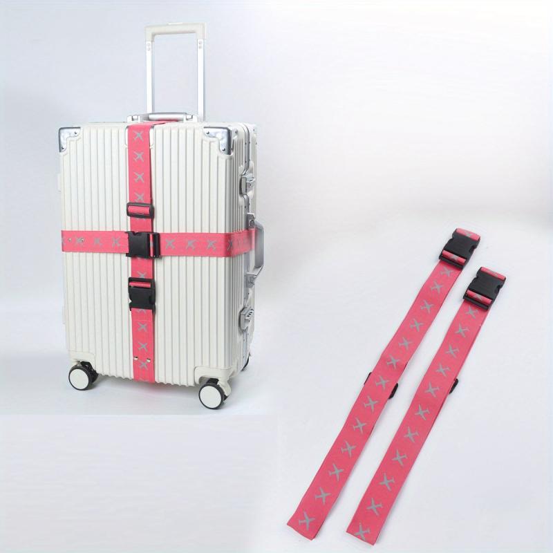 Reflective Cross Luggage Strap Airplane Pattern Packing Strap