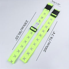 Reflective Cross Luggage Strap Airplane Pattern Packing Strap