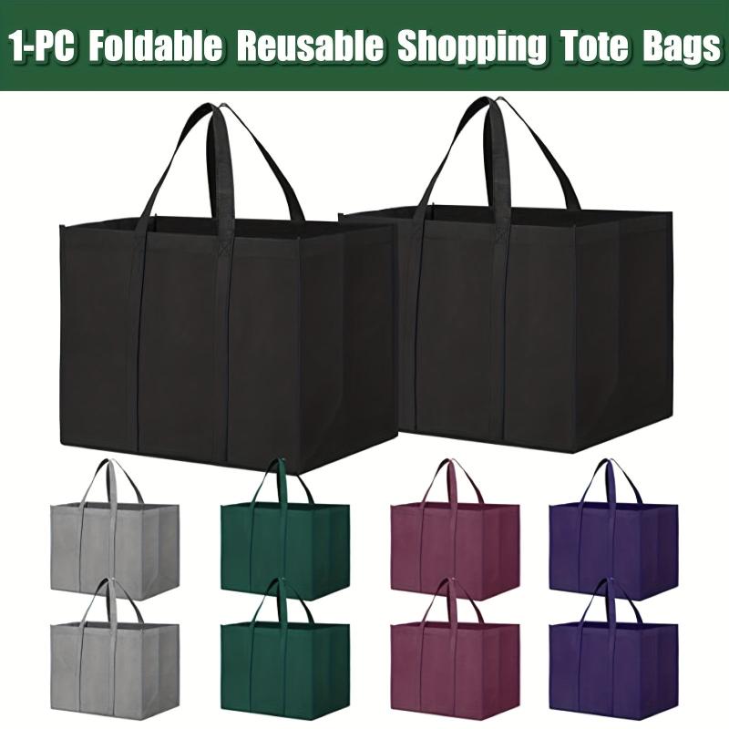 Eco-friendly Reusable Large Foldable Tote Bag - 50 LBS Capacity