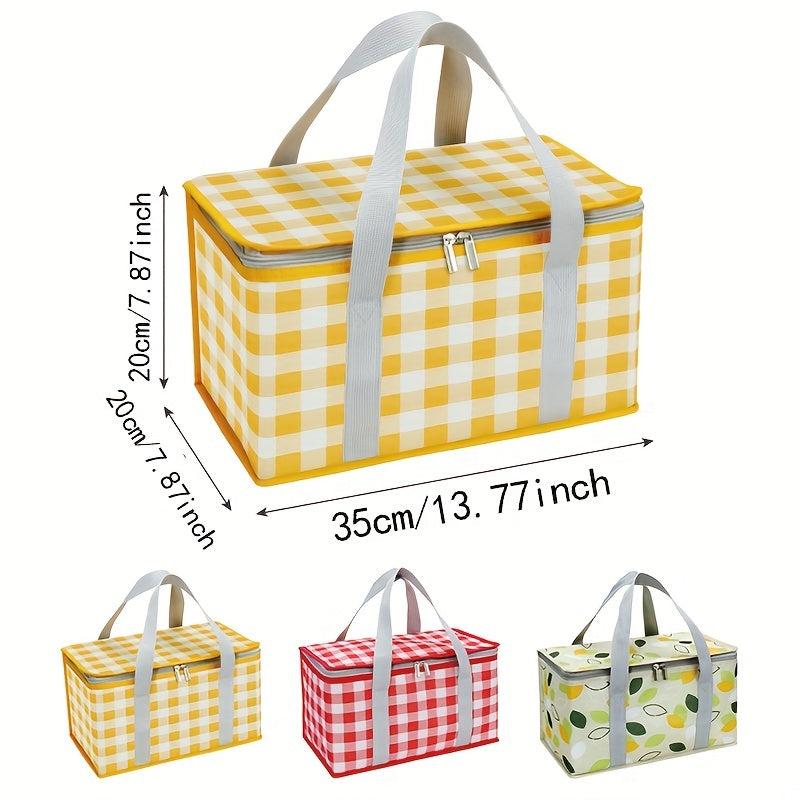 Portable Insulated Lunch Bag Zipper Storage Bag