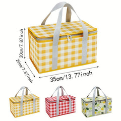 Portable Insulated Lunch Bag Zipper Storage Bag