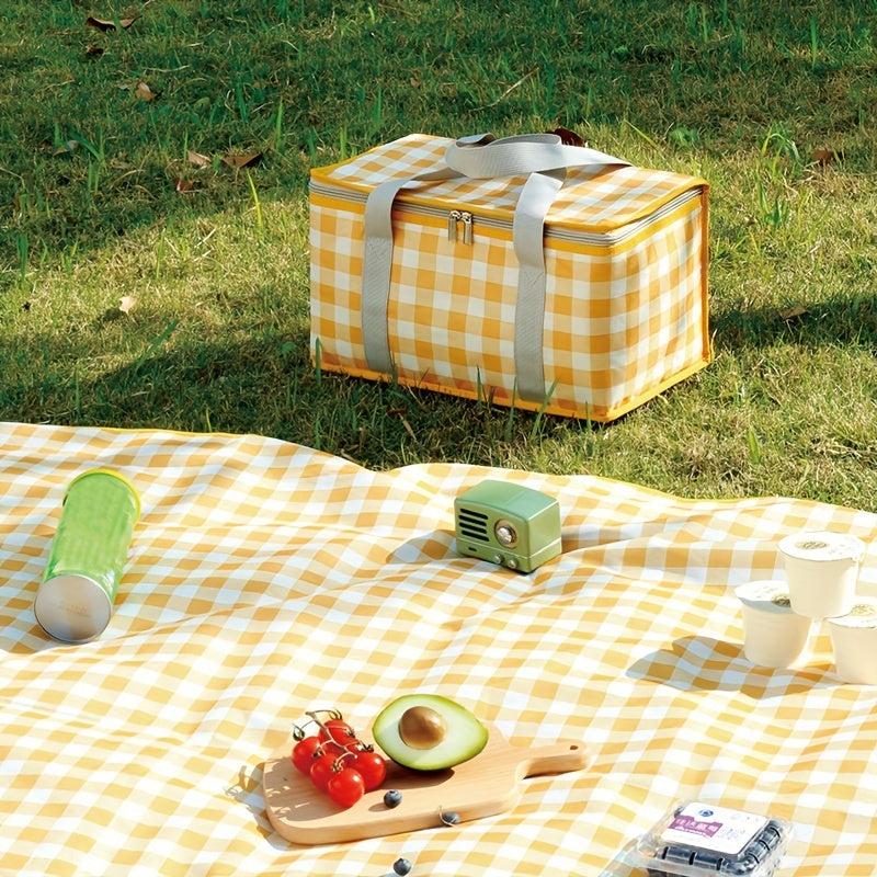 Portable Insulated Lunch Bag Zipper Storage Bag