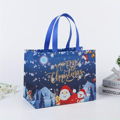 6pcs Christmas Gift Bags Tote Bags With Handles Reusable Grocery Bags