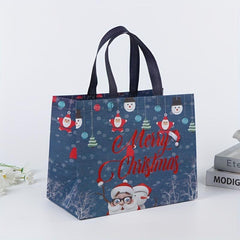 6pcs Christmas Gift Bags Tote Bags With Handles Reusable Grocery Bags