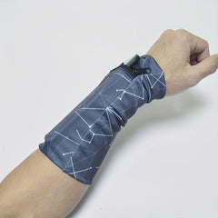 2 Pcs Classic Pattern Multifunctional Wrist Storage Bag Outdoor Zip Bag