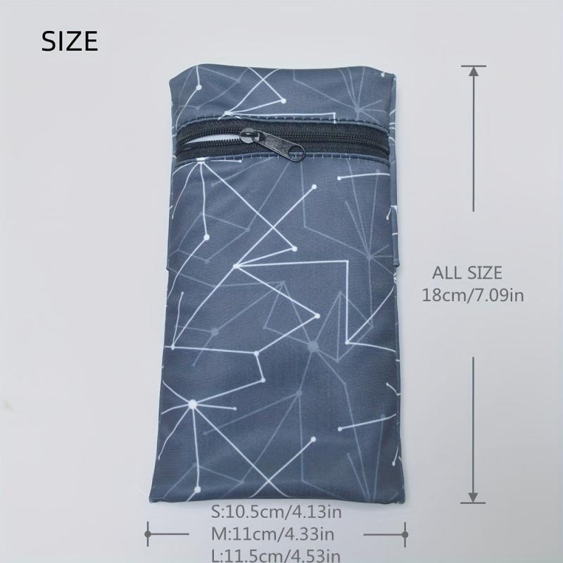 2 Pcs Classic Pattern Multifunctional Wrist Storage Bag Outdoor Zip Bag