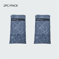 2 Pcs Classic Pattern Multifunctional Wrist Storage Bag Outdoor Zip Bag