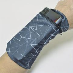 2 Pcs Classic Pattern Multifunctional Wrist Storage Bag Outdoor Zip Bag