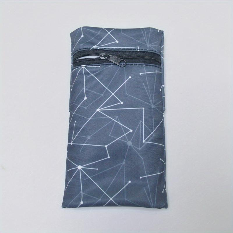2 Pcs Classic Pattern Multifunctional Wrist Storage Bag Outdoor Zip Bag