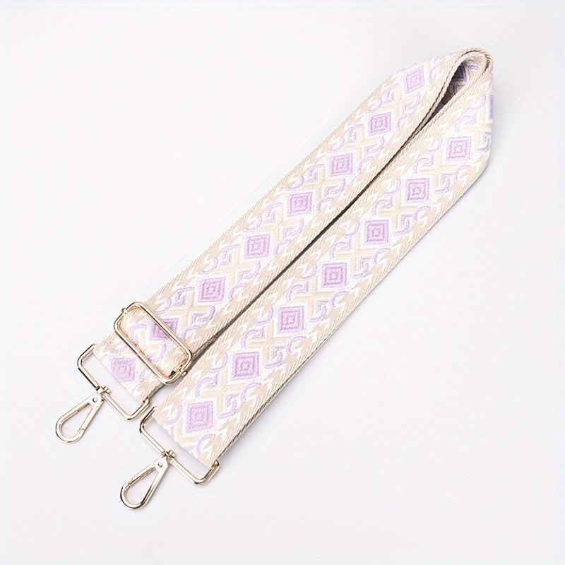 Geometric Pattern Wide Shoulder Strap for Bags and Guitars