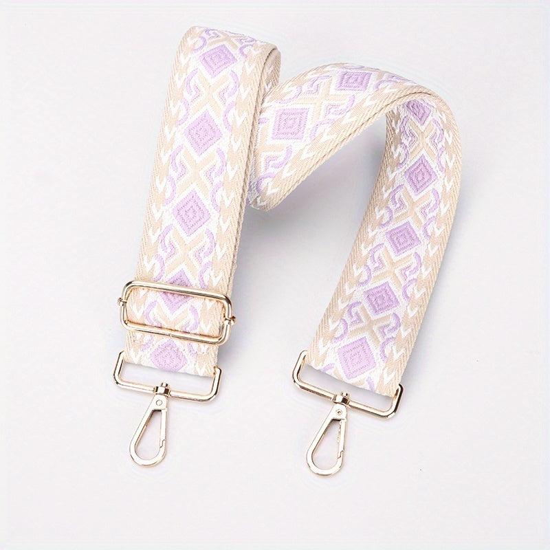 Geometric Pattern Wide Shoulder Strap for Bags and Guitars