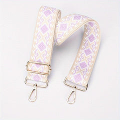 Geometric Pattern Wide Shoulder Strap for Bags and Guitars