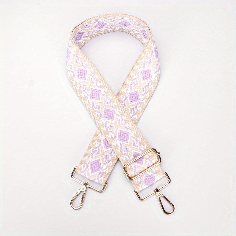 Geometric Pattern Wide Shoulder Strap for Bags and Guitars