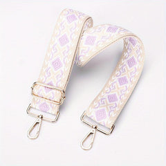 Geometric Pattern Wide Shoulder Strap for Bags and Guitars