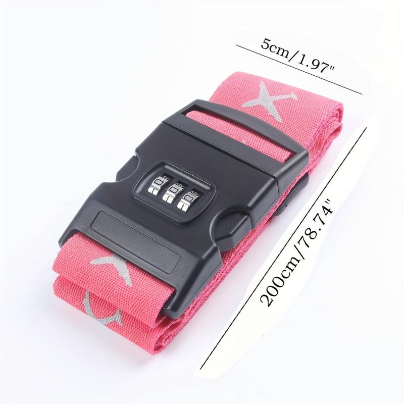 Luggage Strap w/ Password Lock Reflective Packing Strap