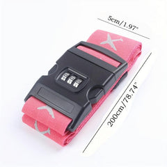 Luggage Strap w/ Password Lock Reflective Packing Strap