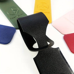 1pc Double sided PU Leather Luggage Tag Travel Essential Accessories