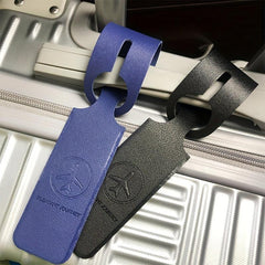 1pc Double sided PU Leather Luggage Tag Travel Essential Accessories