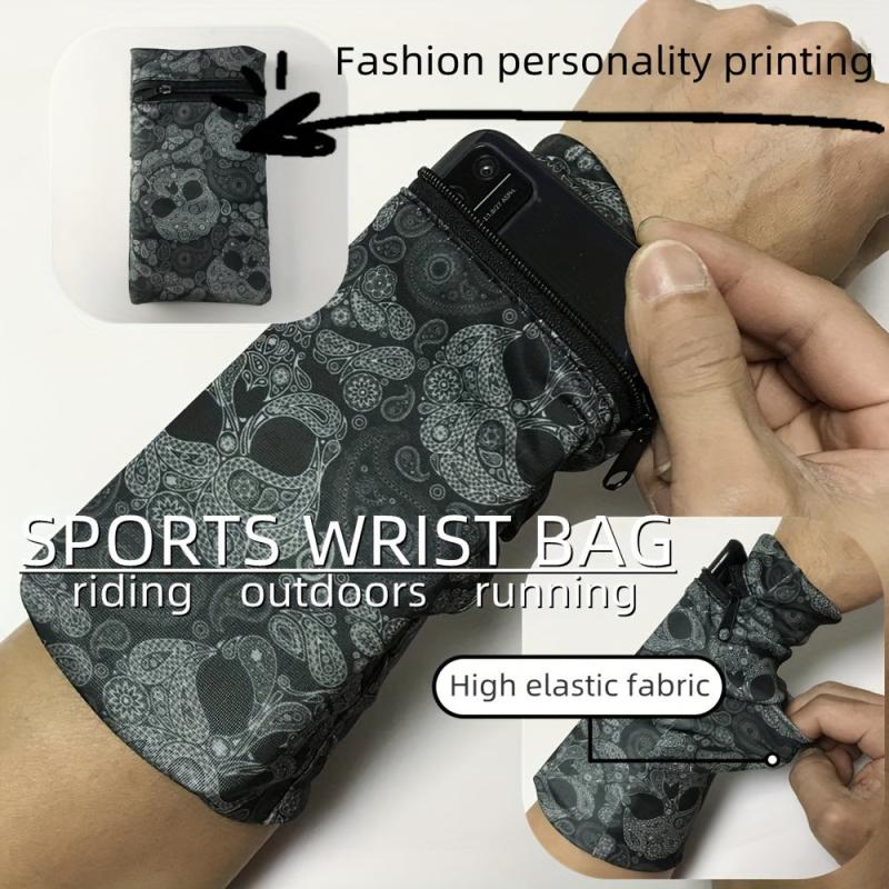 2PC Sports Wrist Bag Elastic Material For Holding Phone Cards Change