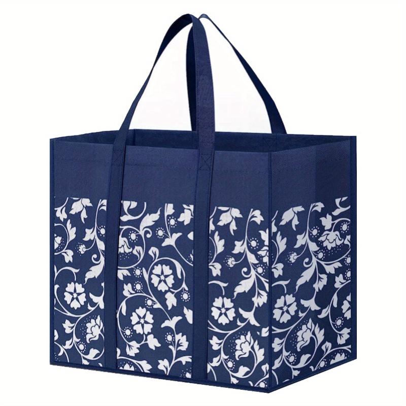 Foldable Reusable Shopping Bag Tote Bags with Reinforced Handles