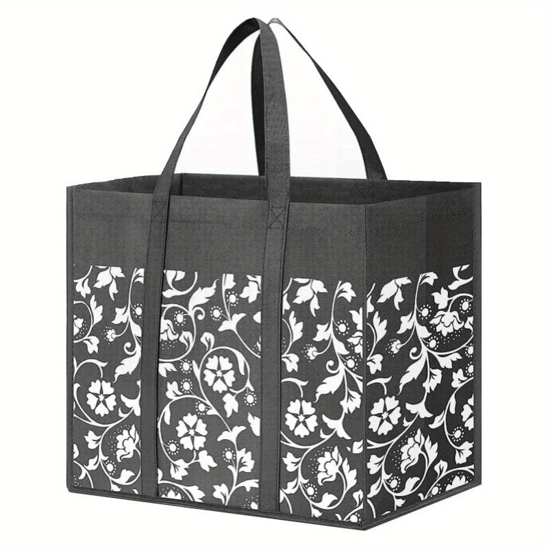 Foldable Reusable Shopping Bag Tote Bags with Reinforced Handles
