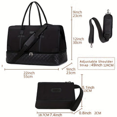 Large Capacity Duffle Bag Set Lightweight Luggage Bag With Shoe Compartment
