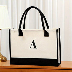 Large Capacity Canvas Tote Bag with Double Handles