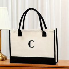 Large Capacity Canvas Tote Bag with Double Handles