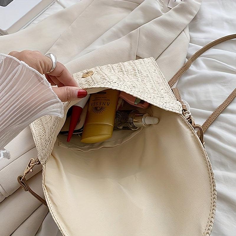 Minimalist Straw Clutch Bag All Match Classic Purse