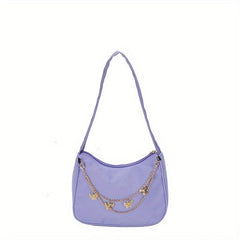 Y2K Shoulder Bag Solid Color Butterfly Chain Strap