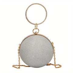 Glitter Handbag with Chain for Party & Wedding