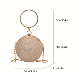 Glitter Handbag with Chain for Party & Wedding