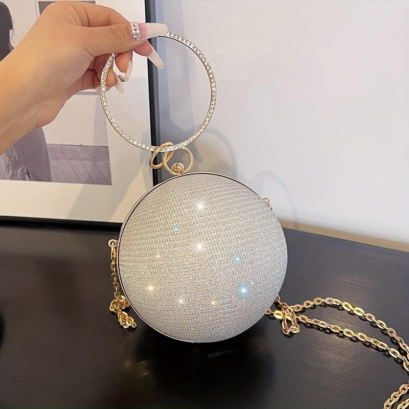 Glitter Handbag with Chain for Party & Wedding