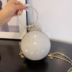 Glitter Handbag with Chain for Party & Wedding