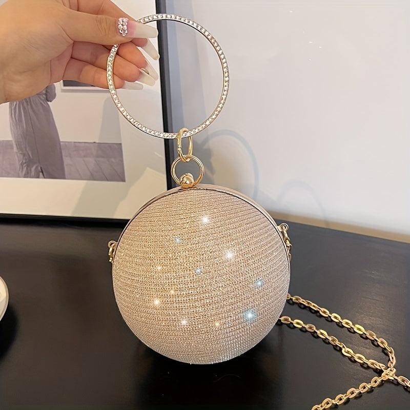 Glitter Handbag with Chain for Party & Wedding